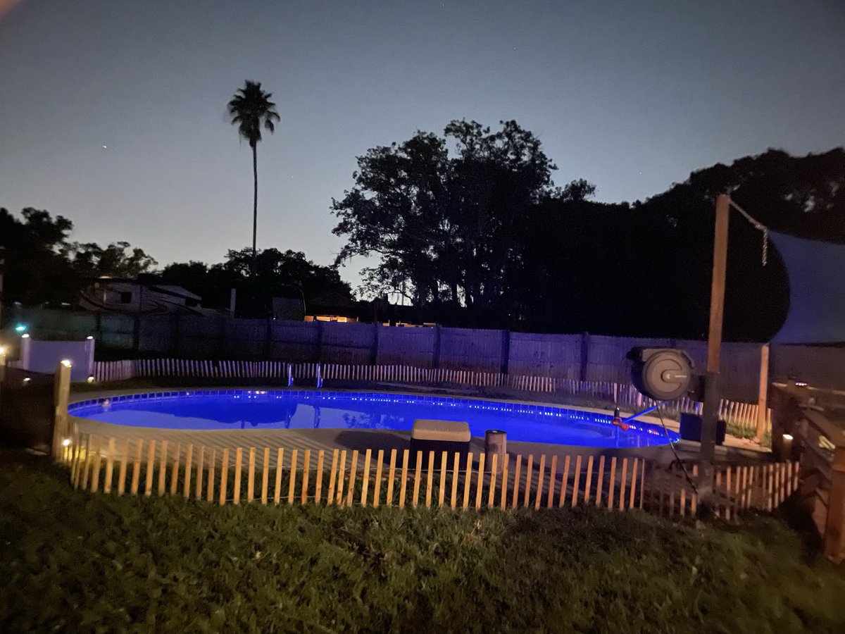 Love and grateful for our pool. We might need it to wash our asses if this storm is as bad like it seems . I pray you all will be safe.