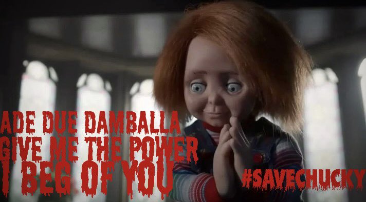 LetsGoThrifting's tweet image. For just one tweet a day, you could save this killer doll. Will you open your heart and your social media to this pint-sized psychopath and his family? Share now and we’ll give you this free virtual prayer card as a token of our thanks. 🔪 #SaveChucky