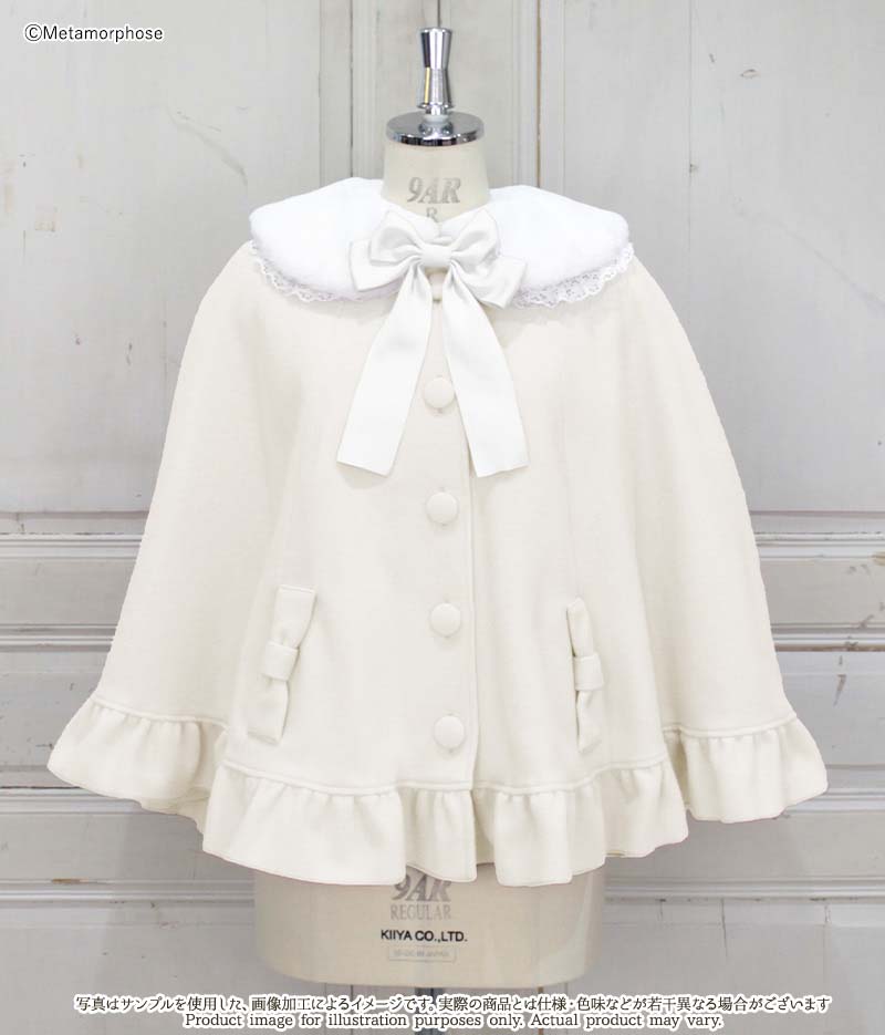 MetamorphoseEng's tweet photo. ❄️JUST IN❄️
Frill Ribbon Cloak with Fur Collar
https://t.co/aF8HOMemrX
The lovely cloak in the Off White/Off White and Black/Black colorways has arrived💗
*Other colorways are sold out during the pre-order period.
#wintercloak #fauxfurcollar
#metamorphose #mtdf #Lolitafashion https://t.co/EezLvyrvZs