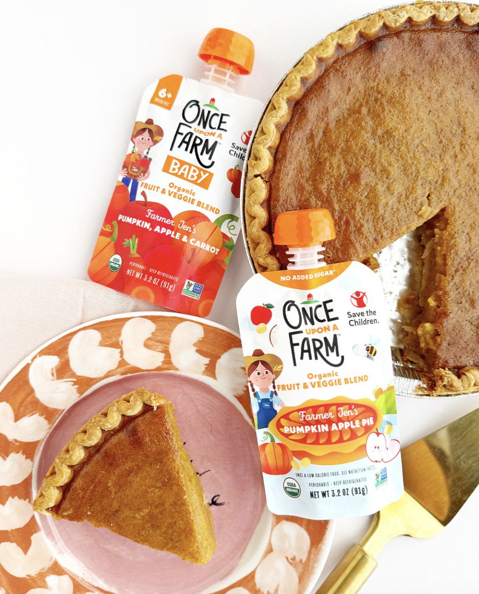 TheCPCouncil's tweet image. Fall into flavor with @onceuponafarm seasonal Organic Fruit &amp;amp; Veggie Blend! Made from farm-fresh ingredients, these baby food blends offer homemade goodness without the hassle. ✨ Packed with nutrients and freshness, their #highpressureprocessing means no preservatives needed.
