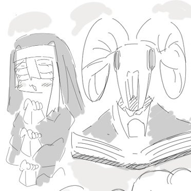 うちの子…神父サイモン様(羊頭)と修道女サイネリアちゃん(複眼多腕)

人間やめやめ教の方々です 