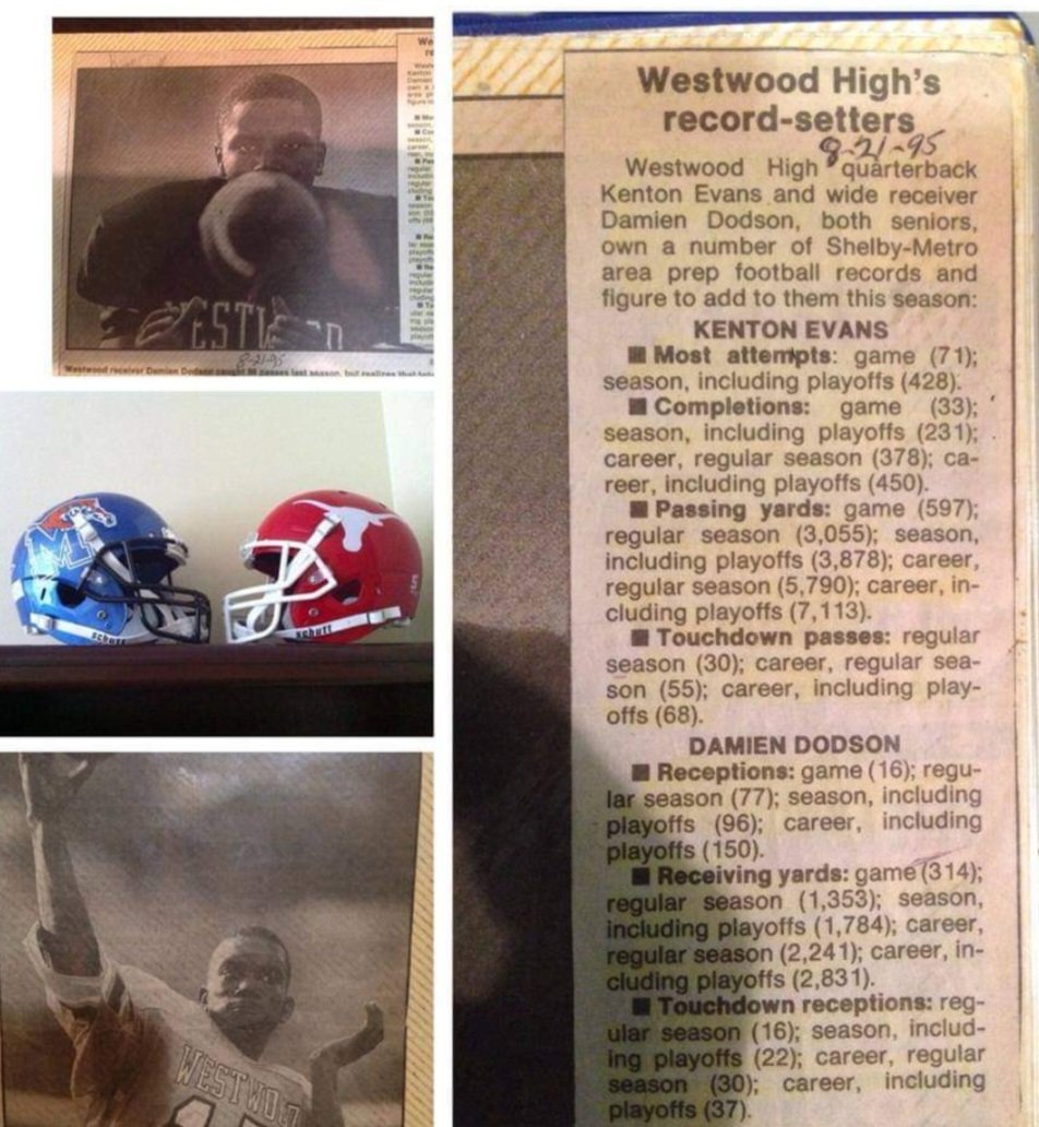 Coach__Evans's tweet photo. Jersey retirement ceremony for me and my dog @damiendodson Oct 25th at JP. Freeman at halftime of Westwood Homecoming. Looking forward to seeing all of my Westwood family there to celebrate with us and cheer our Longhorns on. #TheConnect #EvansToDodson #JustSomeKidsFromWestwood https://t.co/FZVcD4m7uf