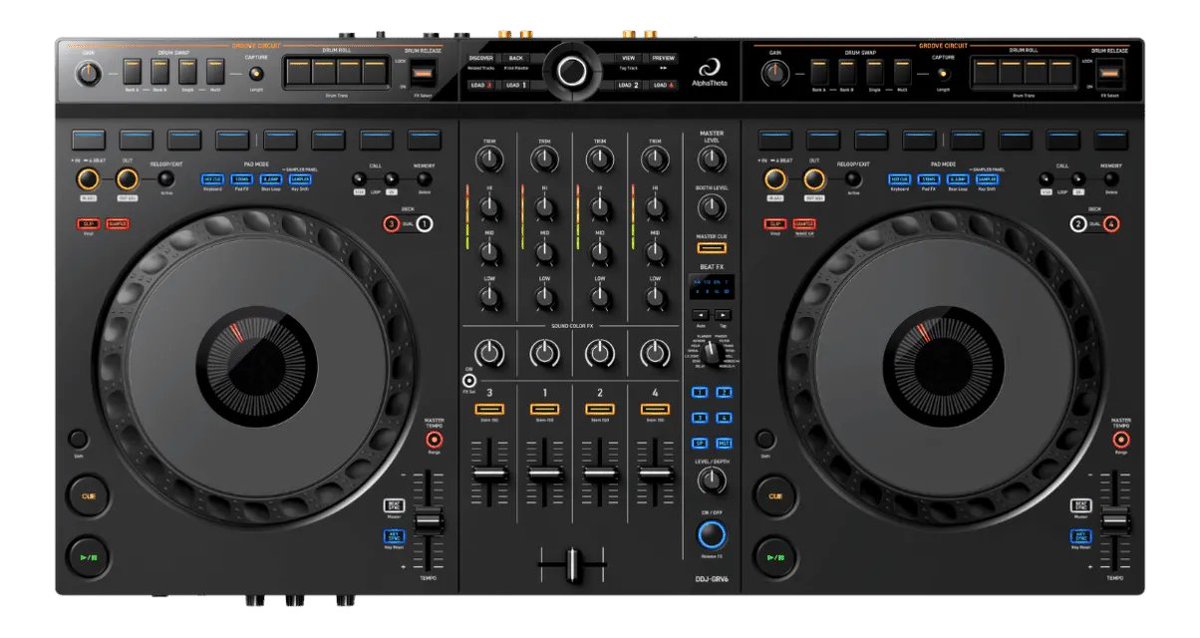 The new DDJ-GRV6 just came out!

AlphaTheta provides a great 4 channel mixer accompanied by a Laptop!

Key Features:
- Custom Drum Loops
-  Rekordbox and Serato compatible
-  Inspired by the DJM-A9/CDJ-3000 combo 
- Price is a decent price to learn all the new era features