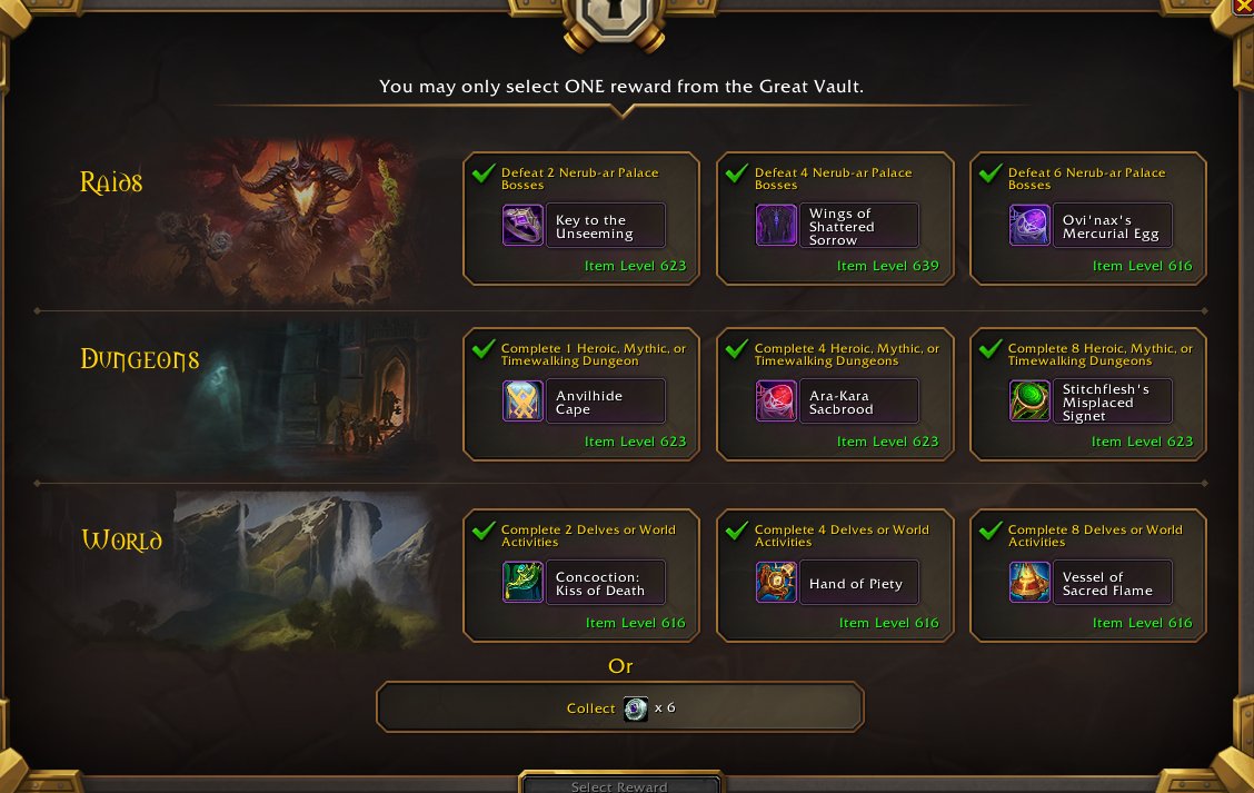 could have a 639 sacbrood on 2 characters but tyrannical officer core is making me take the cloak...