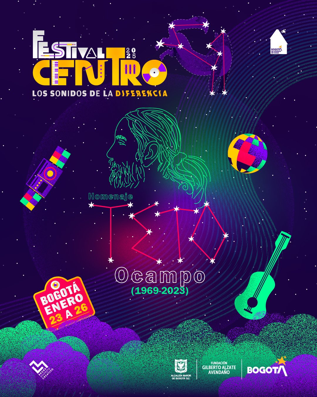 Listo el cartel de artistas que estarán en el Festival Centro 2025