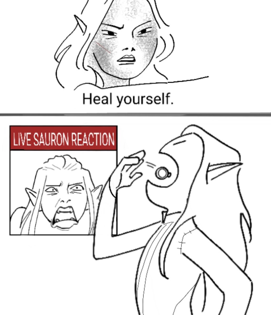 possible_dilemm's tweet image. If you can&apos;t beat them, confuse them.
#haladriel #Saurondriel