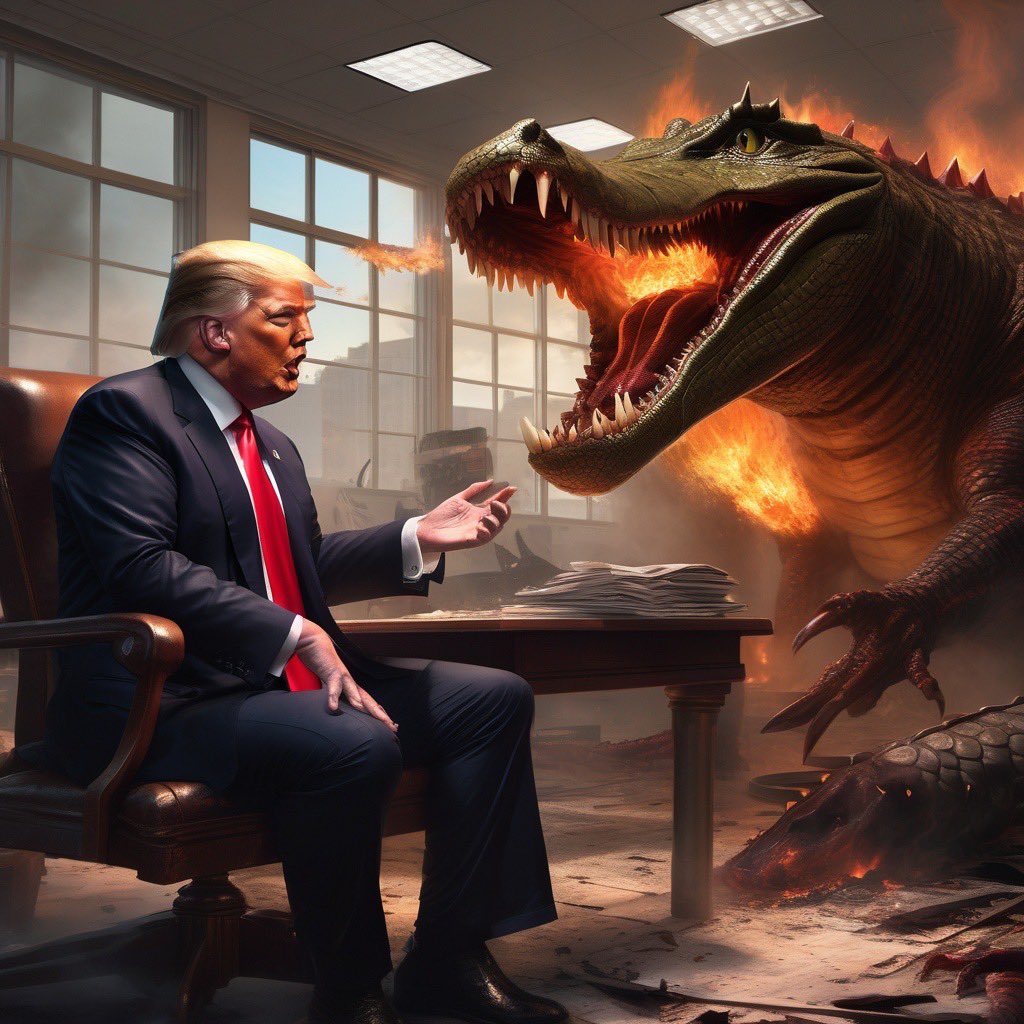 Oh My Gosh!! Not Trump negotiating with the Idol diety Demonic Alligator Jawvan Juon Croco!!! How could he?!