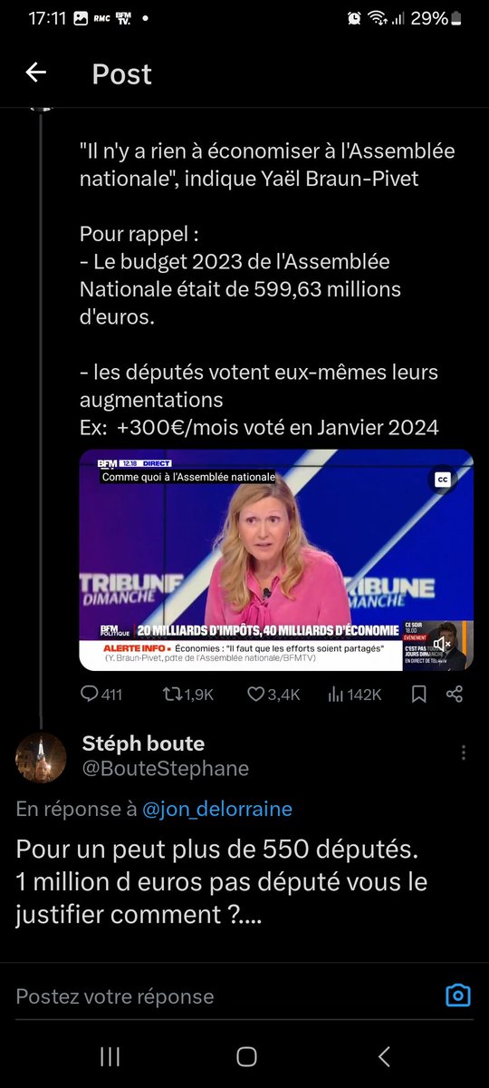 BouteStephane's tweet photo. @raymond28677463 D'ailleurs plus d un million d euros par députés...
Ils les justifie comment l ensembles des #Députés de tout partis ? ?....
#Corruption #détournement #princier #voyoucracie #porcs #indignes #affameur #goinfres .. https://t.co/hcli6aeyr1