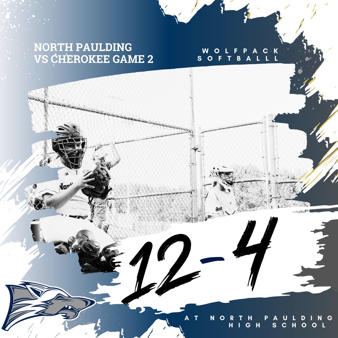 NPHSsoftball's tweet photo. It’s not Deja Vu! Pack take game 2 with another score of 12-4! Pack finish 15-3 in region play and finish as the 2 seed in 6A Region 5! Next up is our last regular season game against Lassiter Thursday at home! #RallyPack #PackItUp @north_paulding @TheCoachesBoxGA https://t.co/KHFjnm2HVs