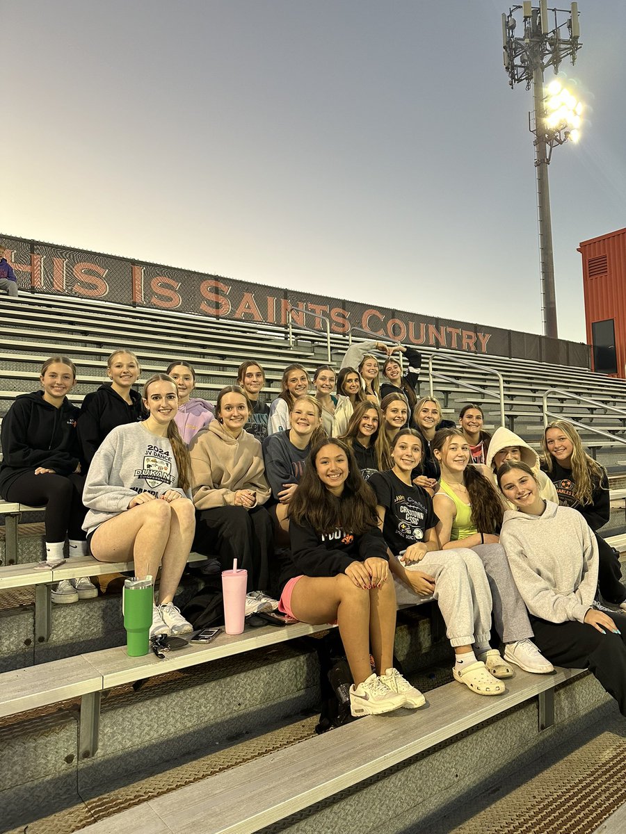 Saints Dance Team out cheering on Boys Soccer!
🧡⚜️🖤
#saintssupportingsaints
<a href="/STCEBoosters/">STCE Athletic Booster</a> 
<a href="/STCEathletics/">STCE Athletics</a>