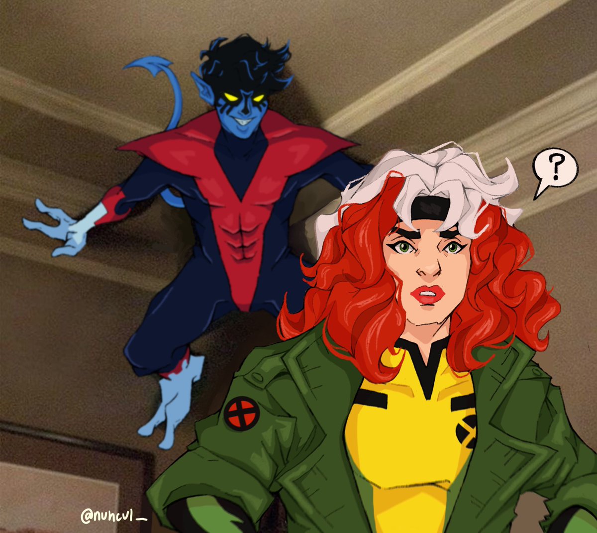 nuhcol__'s tweet photo. head cannon that they have a very intense rivalry playing hide and seek together #xmen https://t.co/zorjm9jDsK