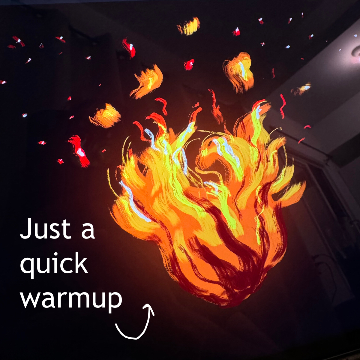ninja_android's tweet photo. When little time or energy, a 20min warmup... 🔥
.
#spitpaint https://t.co/vrzEc7G8JT