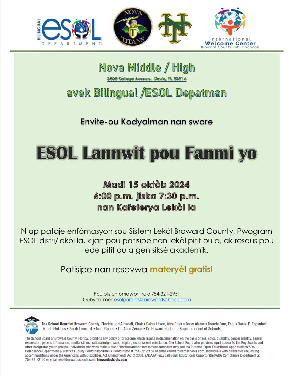 Nova High School tweet media