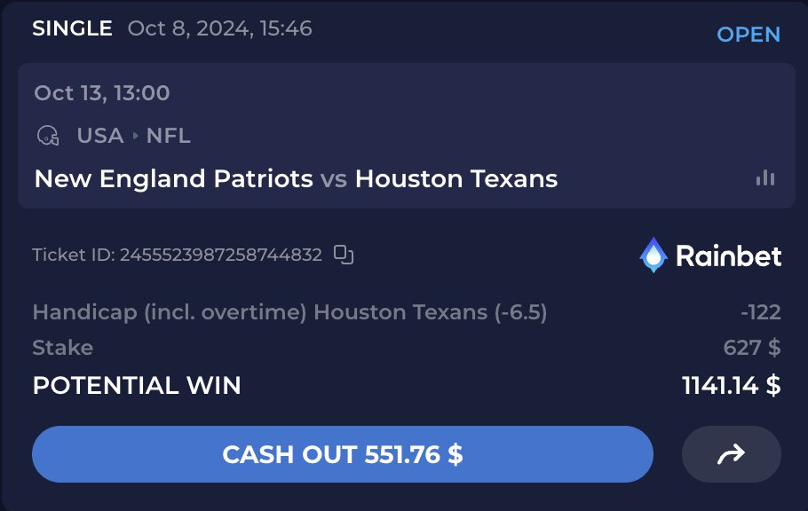 NFL_DovKleiman's tweet photo. It's a new era for New England...If the #Texans beat the #Patriots by more than 6.5 points Sunday, I'll send $100 to someone who likes/RTs and comments.  

Bet placed on @rainbetcom.  

Place a sports bet in the next three days using my code "Dov" and get a 15% free bet ⬇️

 https://t.co/PREVsEKhVw