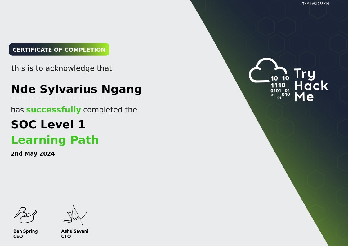 YourNextCISO's tweet image. Days 3-8 of #100DaysOfCyberSecurity  and #StudyUpdate

Went through the updated SOC Lv1 @tryhackme  brushing up on my DFIR skills and also completing the capstone projects. Next up CyberDefense⏩SOC L2.

Writeups for the capstones: medium.com/@yournextCISO/…
@_Rega_n @jay_hunts