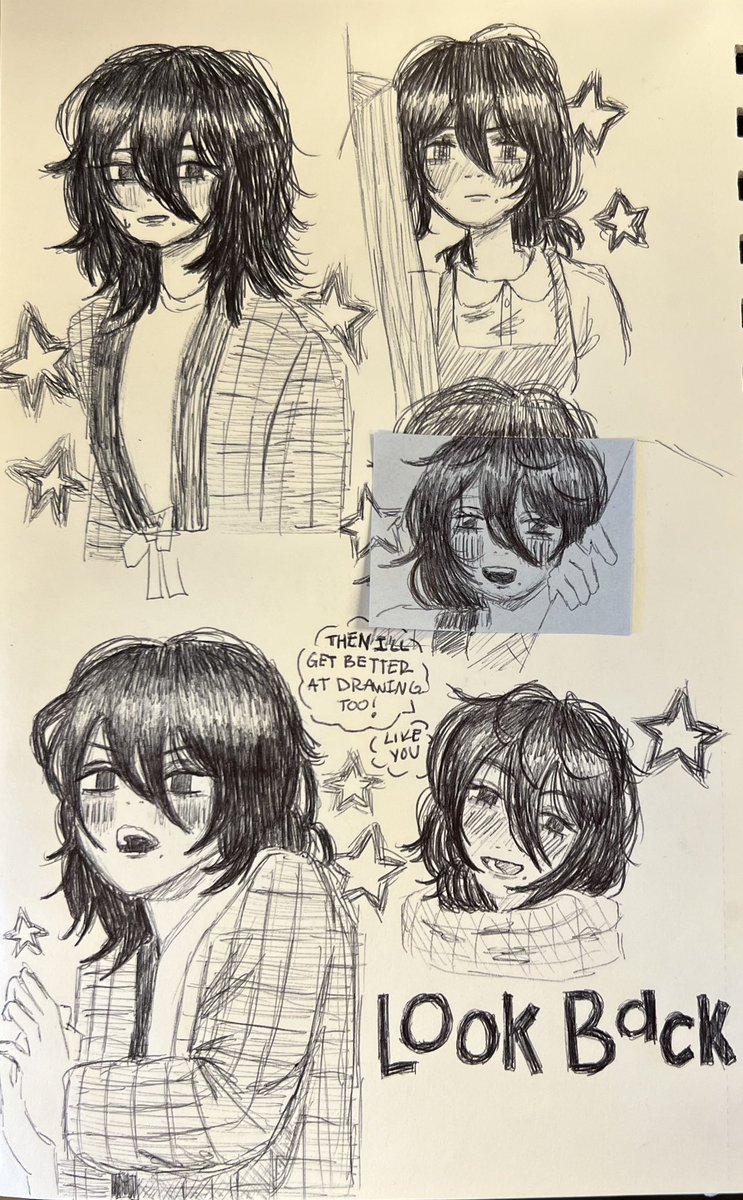 vampirekittyvt's tweet photo. page i did of #lookback in honor if it coming to the states

LOOK BACK WILL CHANGE UR LIFE!! GO WATCH IT 🗣️🗣️🗣️

#lookbackmovie #tatsukifujimoto #traditionalart #sketchbook https://t.co/x2WyOuwNjH