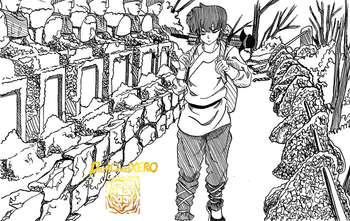 DarkCloudXERO's tweet photo. #Ranma1/2 #RyogaHibiki #響良牙 #らんま½ #Inktober #day8 #ink #art https://t.co/f0O29Tpy7j