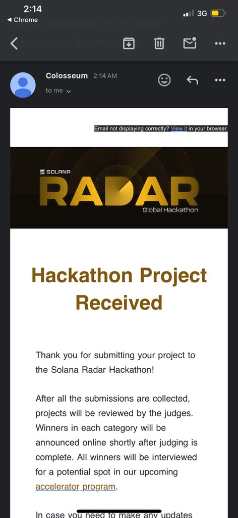 0xchidi's tweet photo. Happy to share that me and my team successfully submitted our product @3liteMessenger for the @solana @ColosseumOrg Radar Hackathon!🎉

We believe that this is just the beginning of great things to achieve.🥳 https://t.co/SNKCwyMcI2