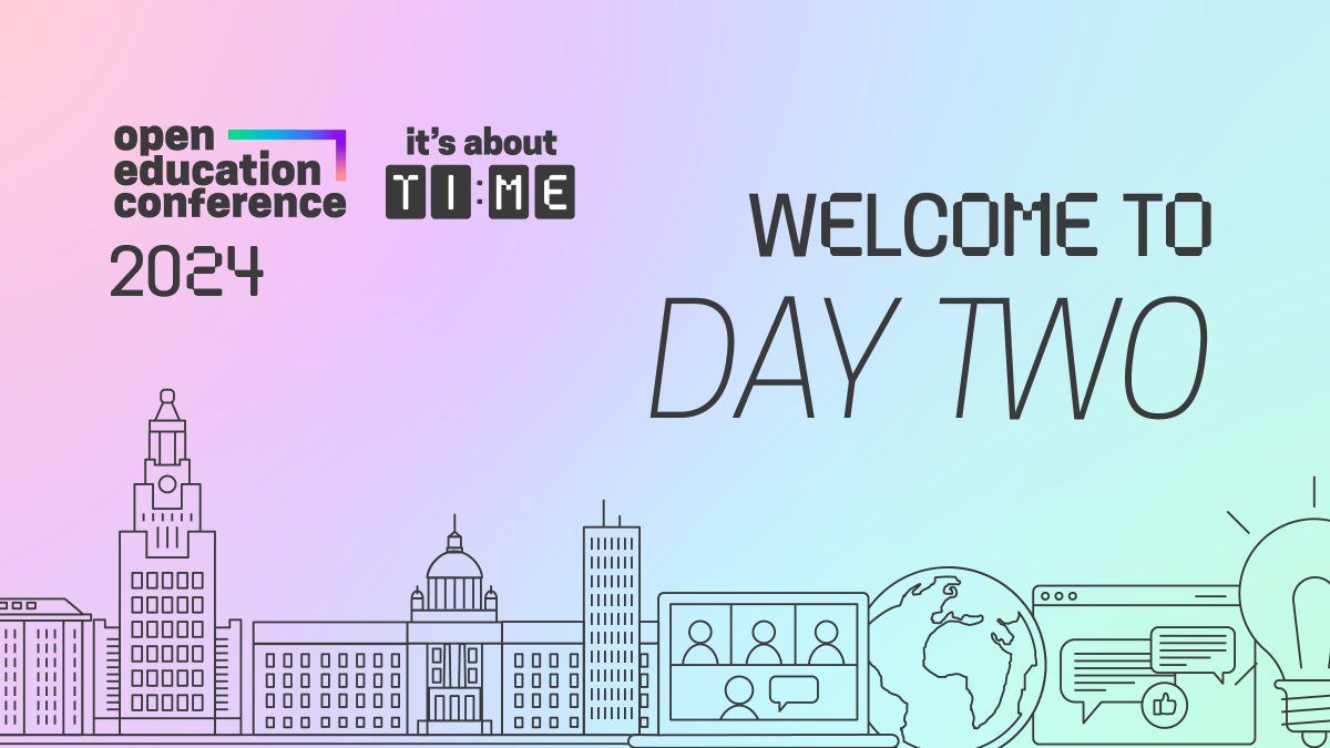 We've arrived at Day 2 of #OpenEd24! Did you already miss a session you wanted to attend yesterday? All recordings from Day 1 have been posted in Sched! Log in to access them (and yes, it’s still possible to register!) 😎 openeducationconference.org/2024/program