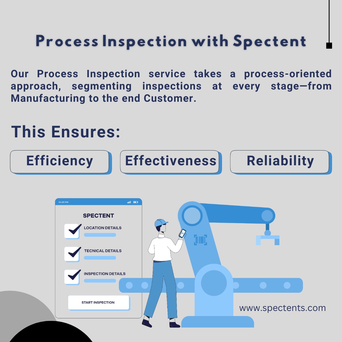 Spectent_IN's tweet photo. Quality is a Journey, Not a Destination! Ensure every step meets the mark with Spectent's Process Inspection. 🌟
#QualityAssurance #ProcessInspection #Spectent #Manufacturing #Efficiency https://t.co/5RaNrbD7Eb