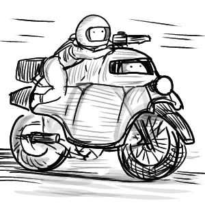 逆に装甲バイクとか、装甲セグウェイみたいなのはいつになったら来るのだよ。 