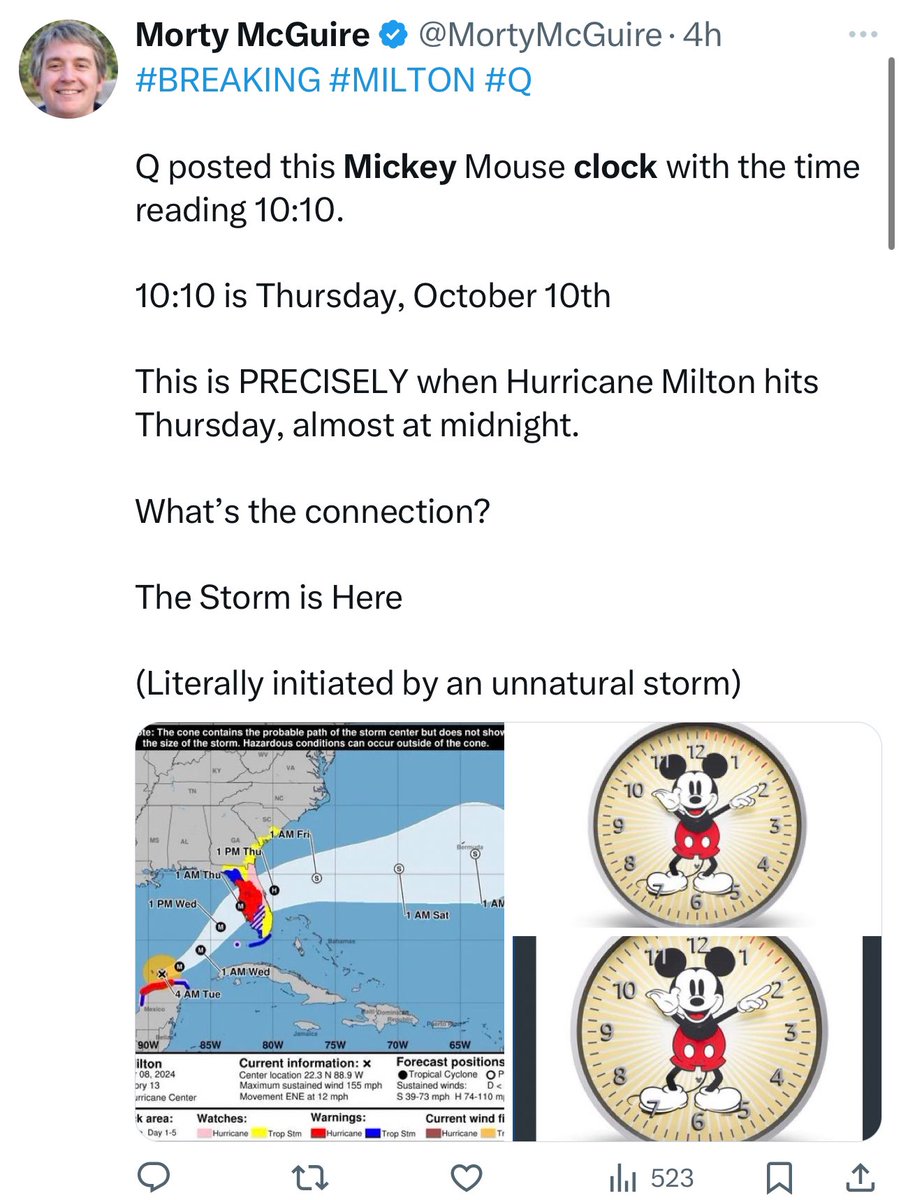 17WakeUpAmerica's tweet image. The Storm Is Coming! 

#mickeymouseclock #milton #wwgowga #wakeupamerica #thestorm