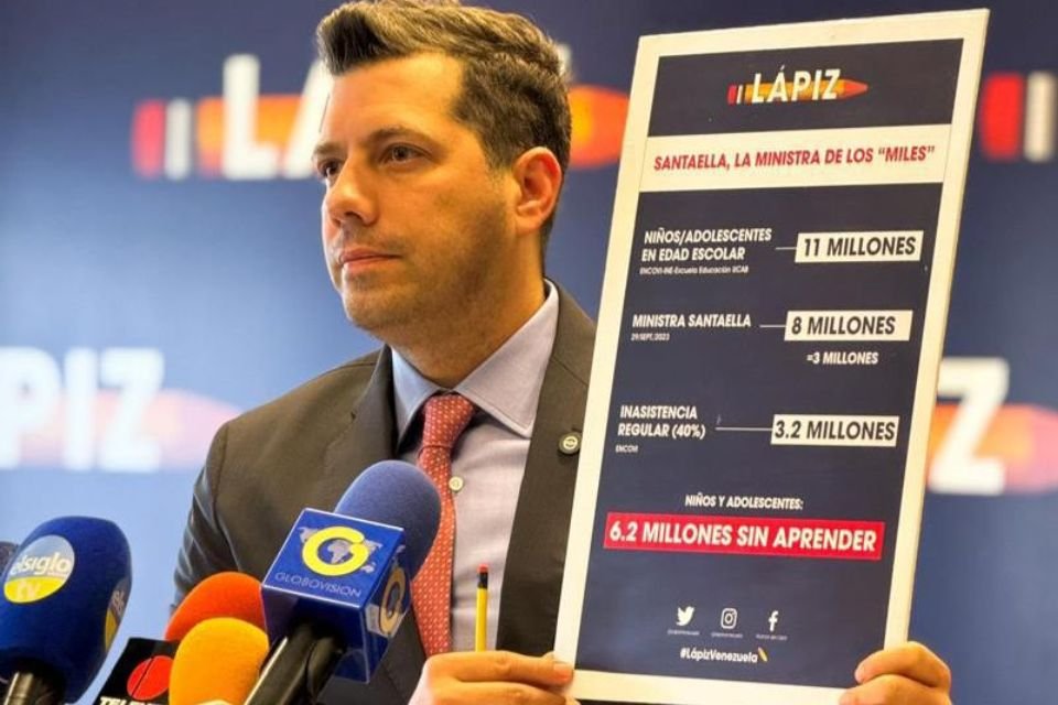 📢El secretario general de Alianza del Lápiz, Eric Ondarroa, acusó este martes a la exministra de Educación Yelitze Santaella de «expulsar» a 1,7 millones de niños, niñas y adolescentes del sistema para este nuevo año escolar.