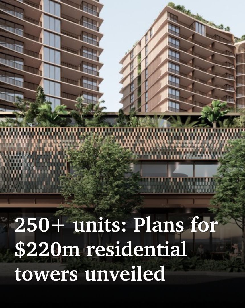 Developers have revealed their $220m plans for two residential towers in the heart of the Sunshine Coast, providing apartments, a plaza and potentially a supermarket. 📝🏘️See the plans: 👉 bit.ly/4h0bGhO