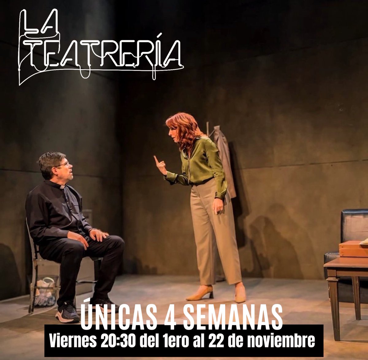 ¡Gracias al éxito regresamos para 4 nuevas fechas ahora en <a href="/LaTeatreria/">La Teatrería</a> ! 

#REQUIEM a partir del VIERNES 1ero de noviembre al 22 de noviembre ¡Función 20:30!

Muy pronto boletos a la venta y PREVENTA ESPECIAL

<a href="/LOBOSProdMx/">Lobos Producciones</a> <a href="/OCProducciones_/">OC Producciones</a>