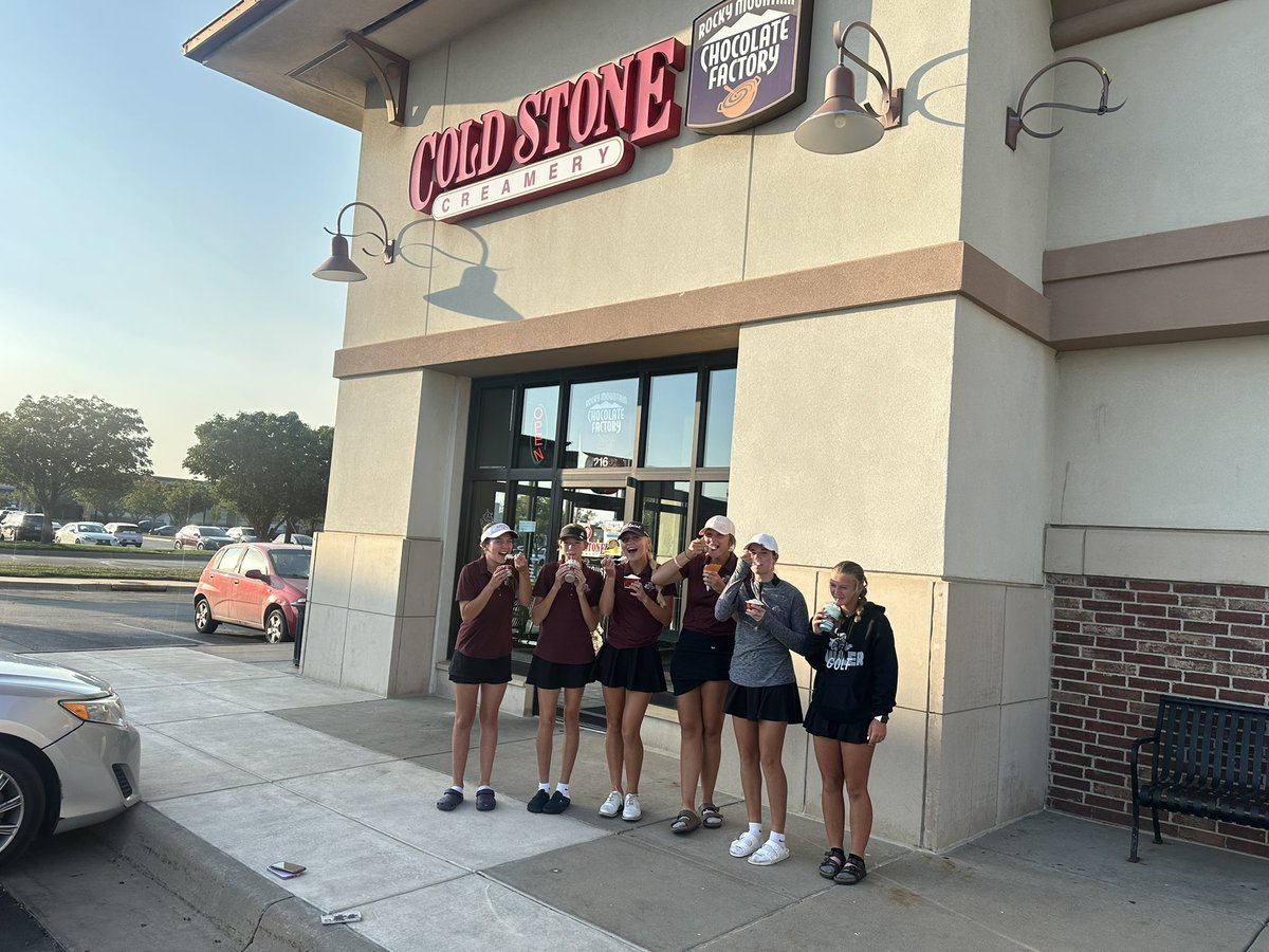 When the team posts their best team score of the year you celebrate…….with ice cream!