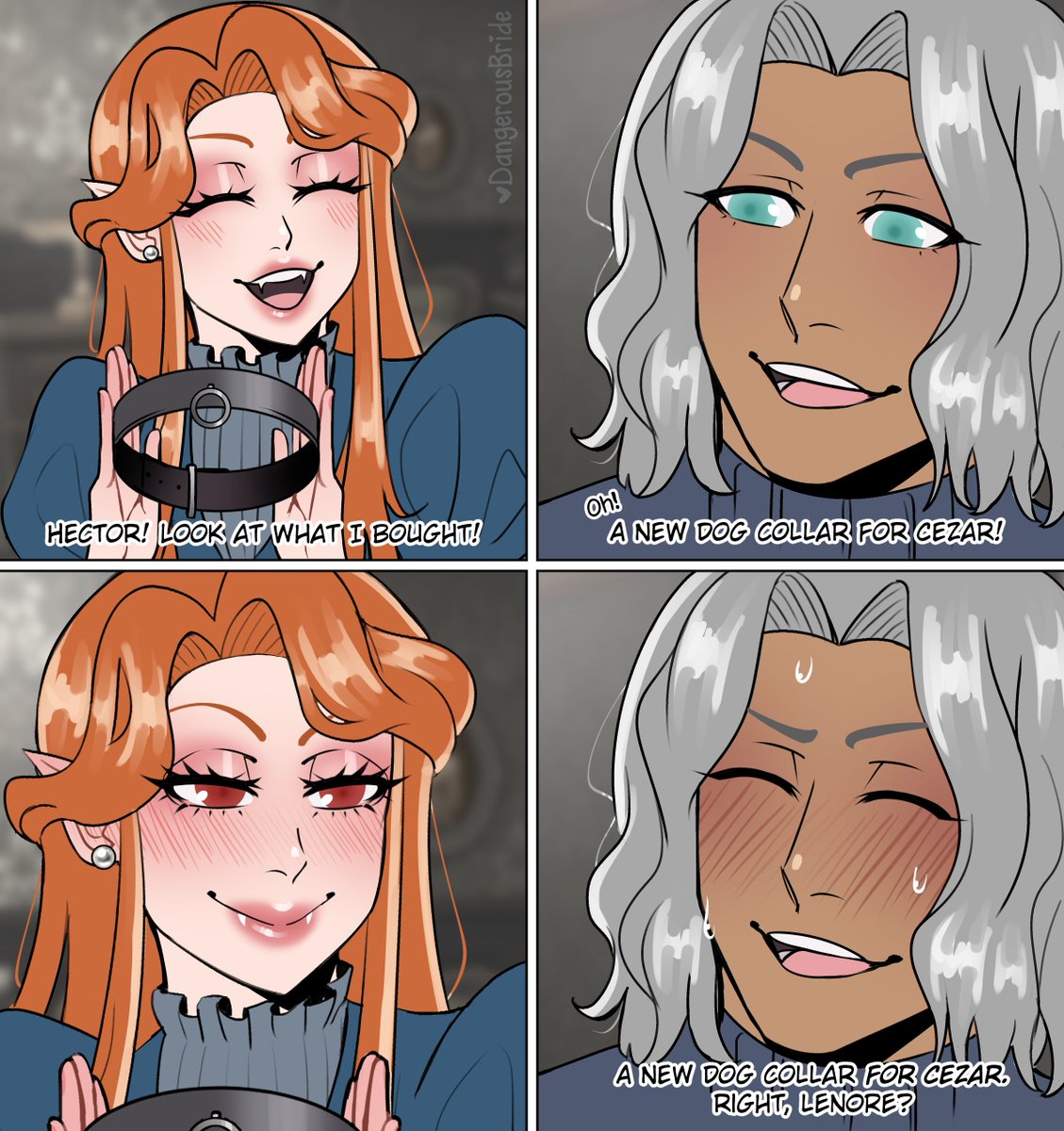 dangerousbride's tweet image. New collar 🦇🤭 #Castlevania