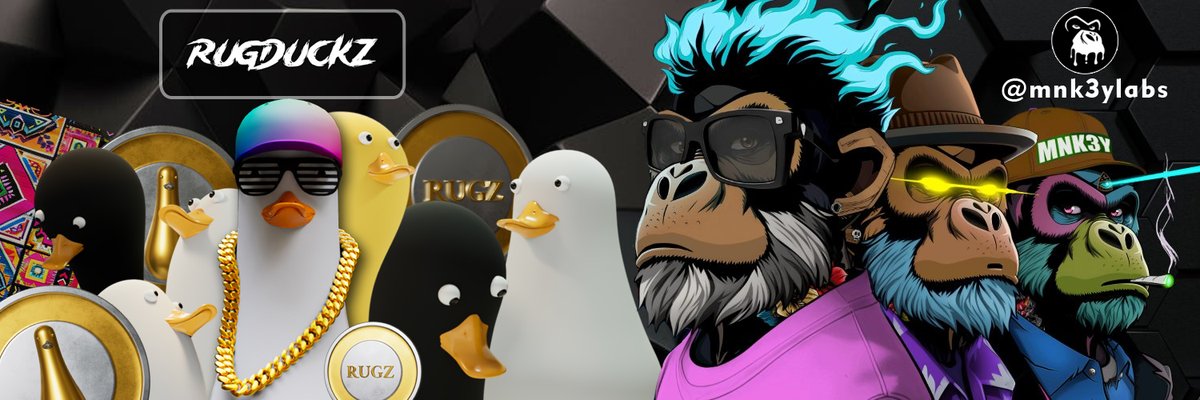 RugDuckz's tweet photo. 🟢Mid Week Giveaway!🟢
🔺Follow @rugduckz + @Mnk3ylabs
🔺RT 
🔺LIKE
🔺Comment 👇
"#rugduckz @Mnk3ylabs + NFT animal you would want as a pet"

🏆PRIZES🏆
▫️ 5 OG Duck Spots ( Freemint + #airdrop ) 
▫️ 15 Ducklyst Spots 🦆
▫️ MNK3Y NFT 🐒
▫️ 1000 $Blunana 🍌

72 Hours ⏰
#SOL #NFT