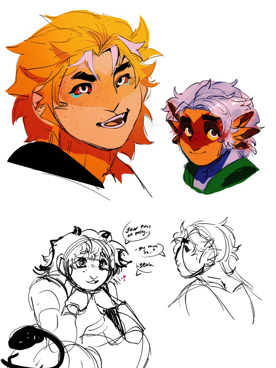 Here's a couple of sketches I made b4 bed last night, Past Shadowpeach has had me in a chokehold the past couple of days