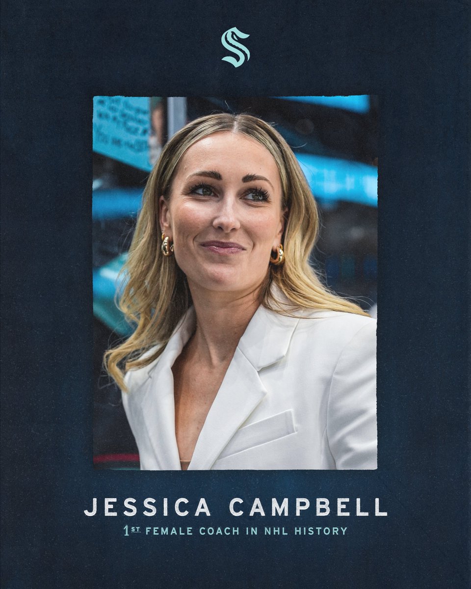 "It fuels me every day just knowing that I'm a part of something way bigger than myself and my job and coaching." - <a href="/boof_campbell/">Jessica Campbell</a> 

Jessica Campbell made history today with the #SeaKraken as the first woman to coach behind-the-bench in the <a href="/NHL/">NHL</a> → bit.ly/JCampbell24