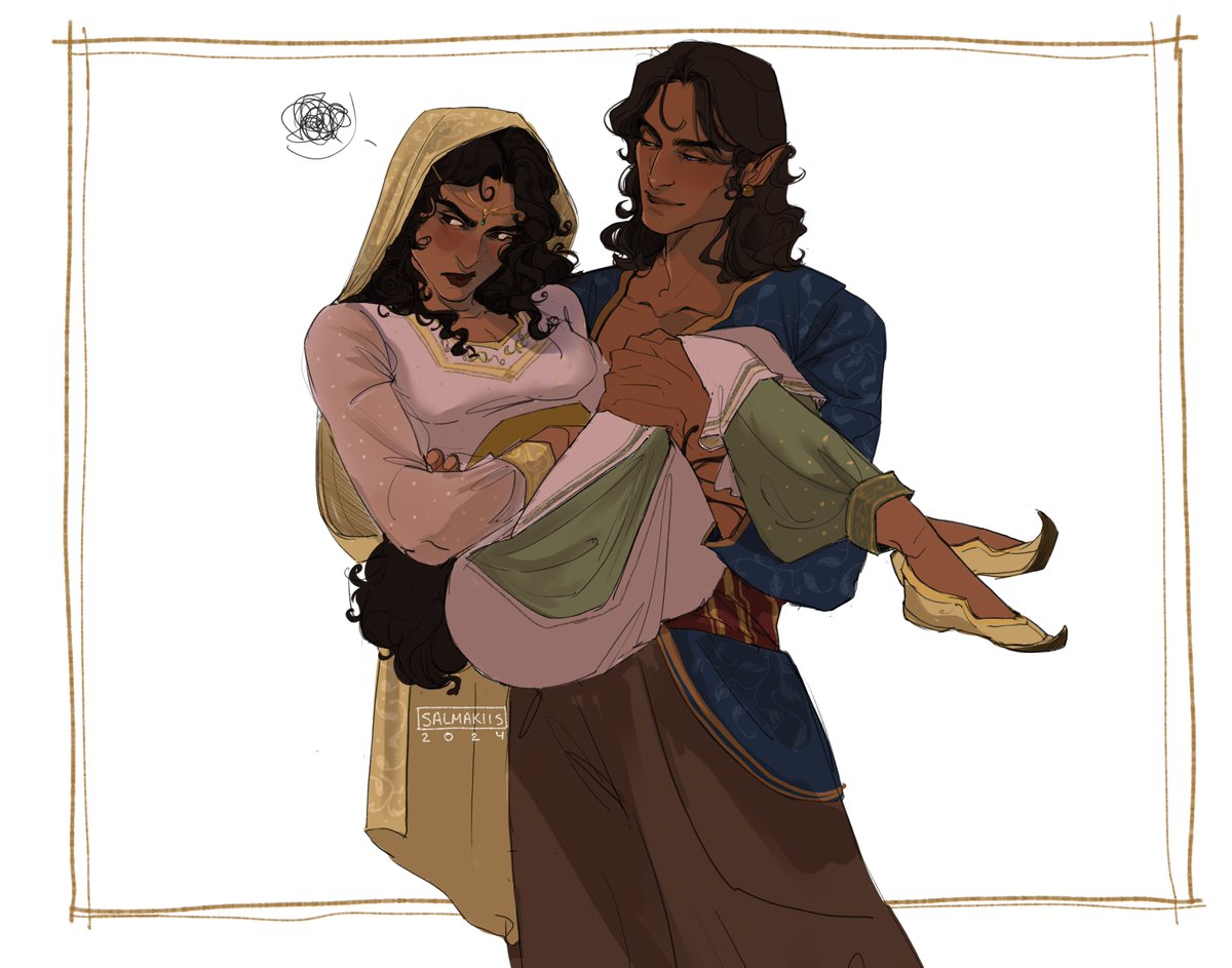 salmakiis's tweet image. nahri and dara #yea