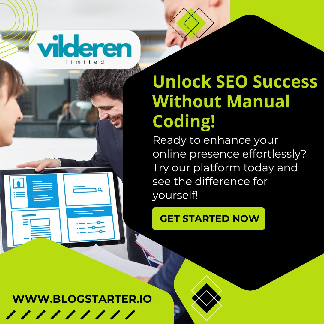 VilderenLtd's tweet image. Say goodbye to complex code and hello to seamless SEO solutions.  Focus on creating great content while we handle the technical details for you.  #DigitalMarketing #NoCodingRequired