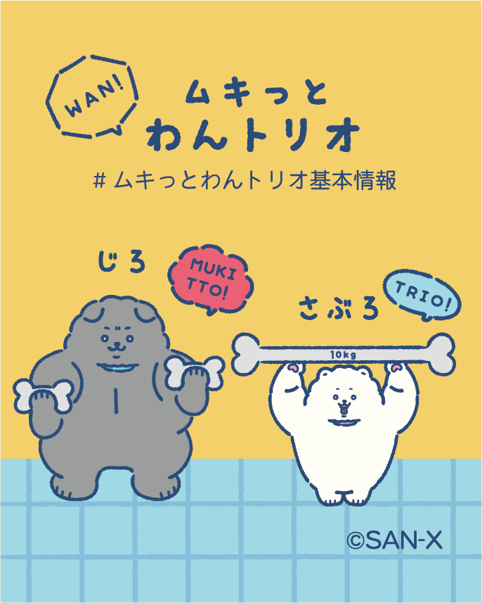 🍖 #ムキっとわんトリオ 基本情報💪🐶 わんわ！（じろ だよ！ 午後も