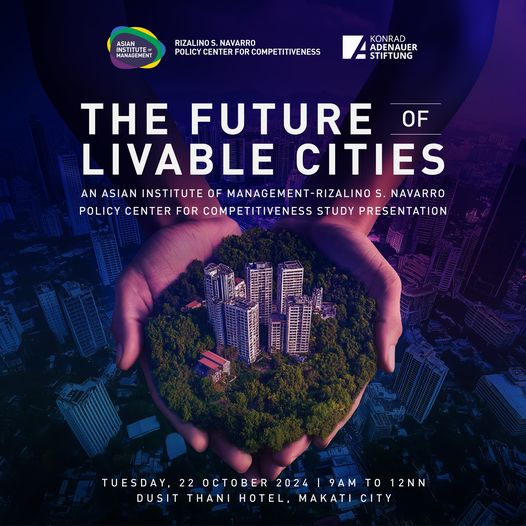 What's a livable city for you? 🌇🏙️🌃

Our partner, the Asian Institute of Management Rizalino S. Navarro Policy Center for Competitiveness, explores the concept of livable cities and the challenges facing Greater Manila, including the climate crisis that threatens communities.