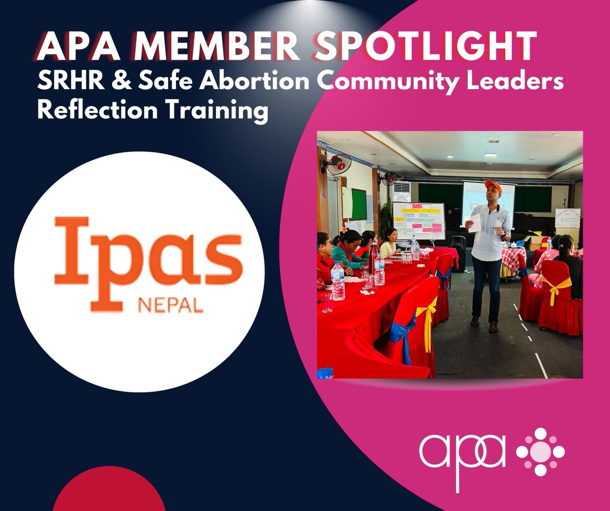 🔦APA MEMBER SPOTLIGHT🌟
APA Member <a href="/IpasNepal/">IpasNepal</a> organized a two-day Natural Leaders Review and Reflection training in August w/ 48 participants. Natural leaders are selected from marginalized communities to advocate for SRHR &amp; safe abortion. Read: buff.ly/3TNT0b5
#APA4SRHR