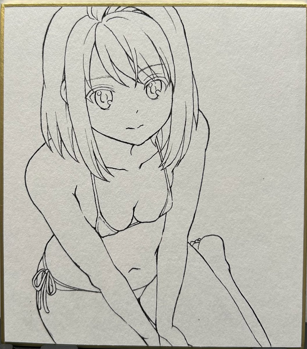 週末のコミ1ではミニ色紙を販売予定です 