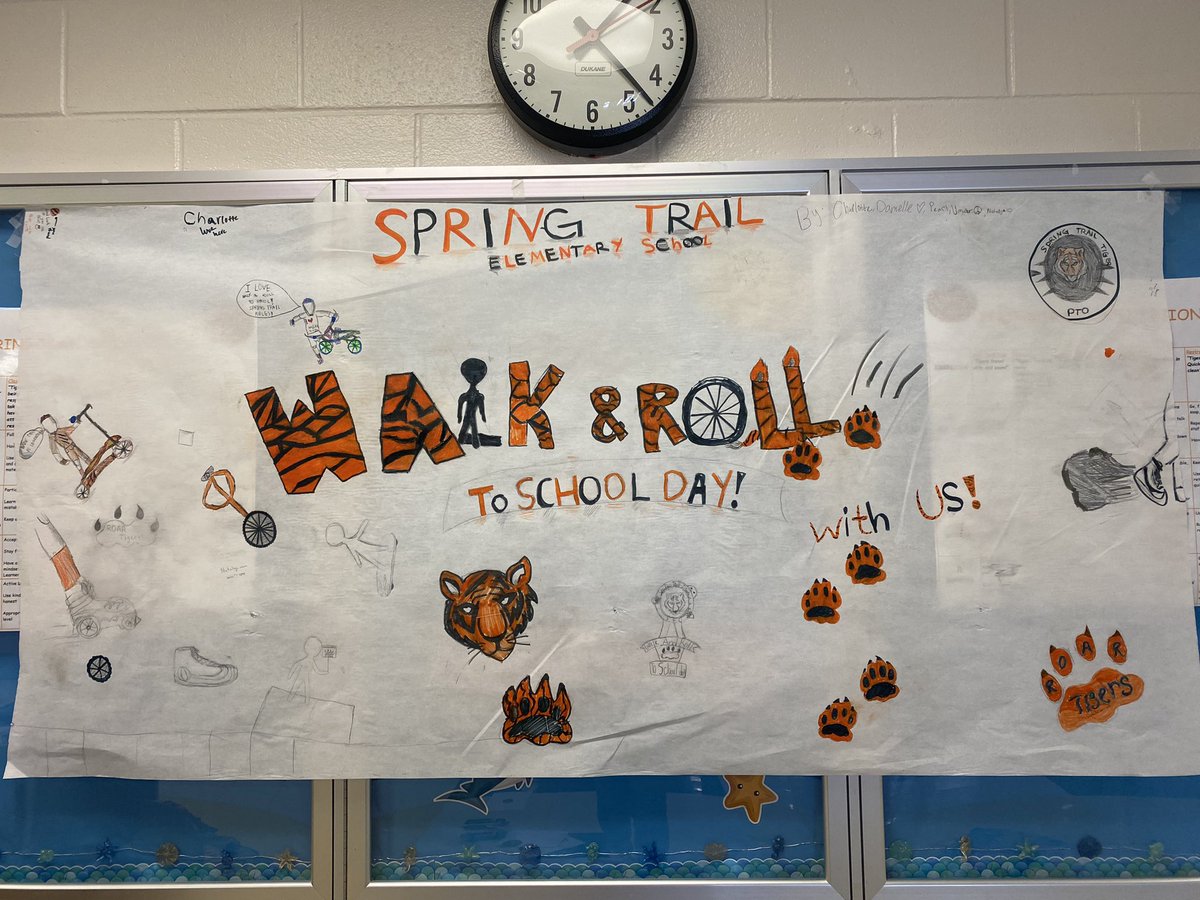 ndupuis5's tweet photo. Tomorrow is National Walk and Roll to School Day!!! We are all prepped and ready to get fit! https://t.co/41csMsIuZ6