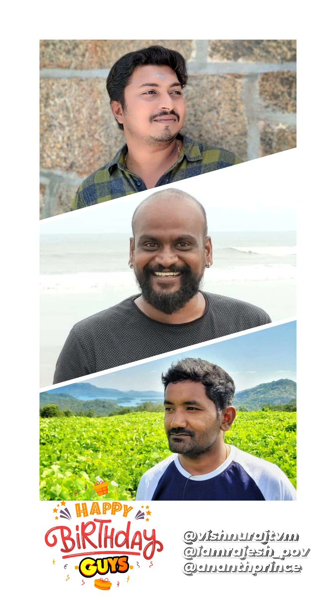 aravinthprince's tweet photo. Happy Birthday Wishes Brothers 
@iamrajesh_pov @r_vishnuraj @ananth_prince https://t.co/Sv7Jo87kCG
