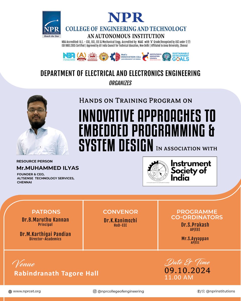 nprinstitutions's tweet image. Leap forward in embedded programming!

Join the training with Muhammed Ilyas and discover innovative techniques to revolutionize your design process.

Transform the way you approach systems with expert guidance.

#EmbeddedProgramming #SystemDesign #TechTraining