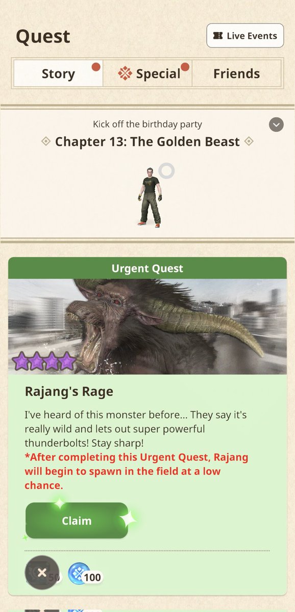 thongkh's tweet photo. Completed Curse of the Wandering Flames Season Story Quest ✌🏻🥰

Final Chapter 13 Urgent Quest 9 ⭐ #Rajang #gameplay
https://t.co/lrBkOCAVAG

#MonsterHunterNow #MHNow #MHN #curseofthewanderingflames #UrgentQuest #Chapter13 https://t.co/AvVMjxjRls