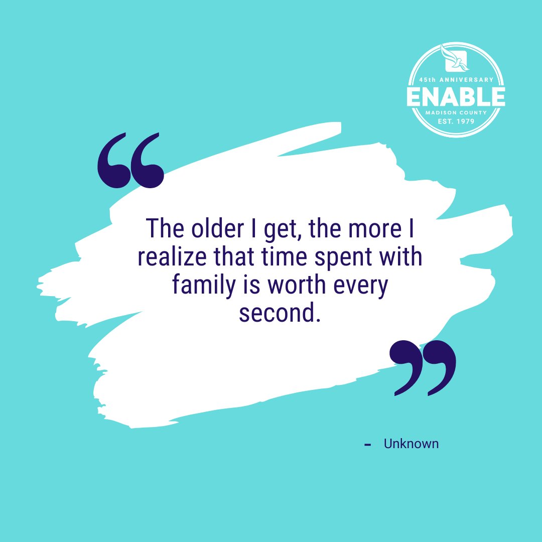 🌟 #MorningMotivation 🌟 💖 Cherish the moments, create memories, and embrace the love that surrounds you today! #EnableYourNeighbor #EnableMadisonCounty #Aging #FamilyFirst #TimeWellSpent #MorningInspiration #CherishTheMoments #HuntsvilleAL