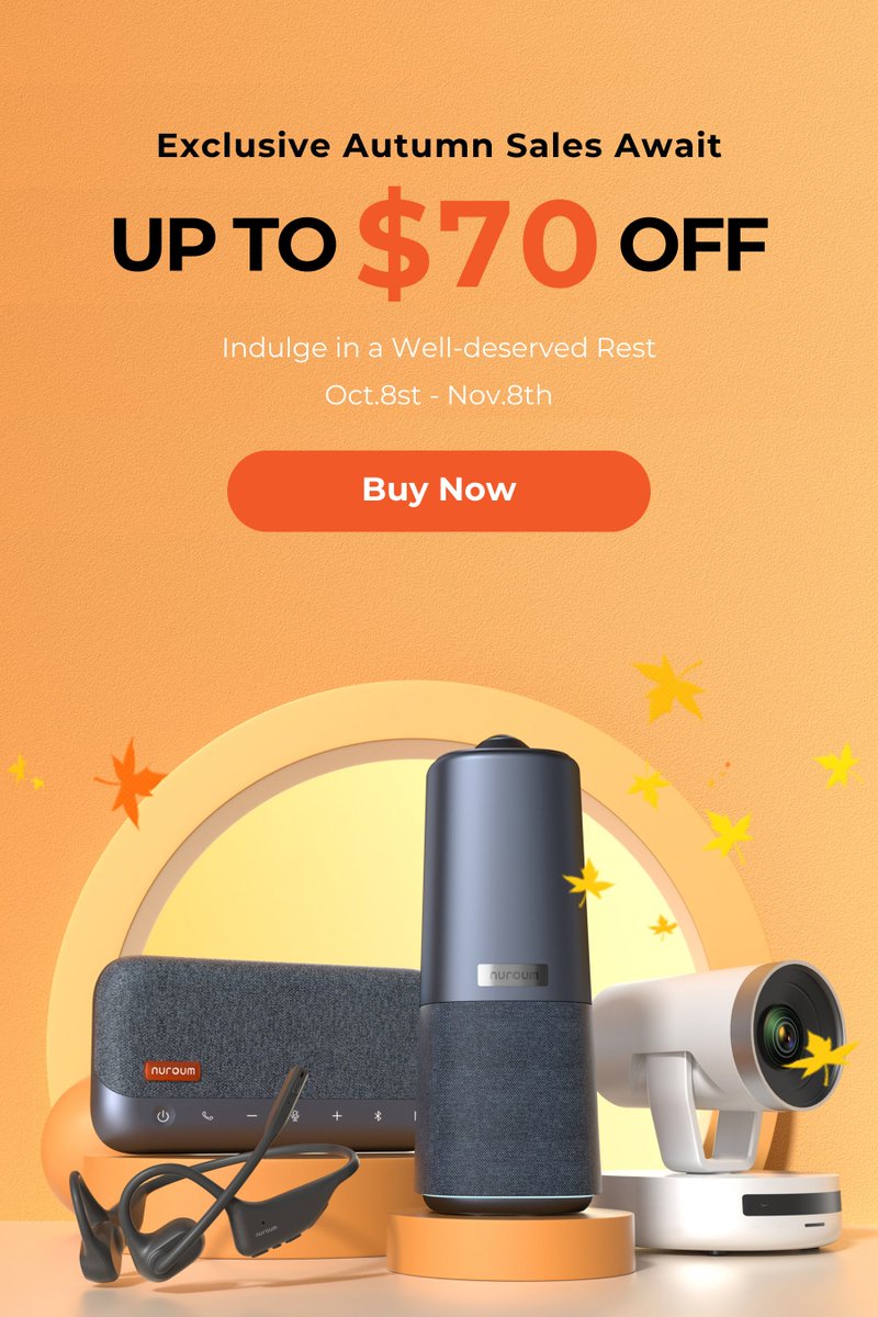 🍂 Autumn Sale Alert! 🍂
As the leaves fall, so do our prices! Now’s your chance to upgrade your workspace with $70 OFF on Nuroum’s top-tier products.
📅 Click here to shop: nuroum.com/marketing-flas…
#nuroum #autumnsale #conferencesolutions #remotework #hybridwork #sales