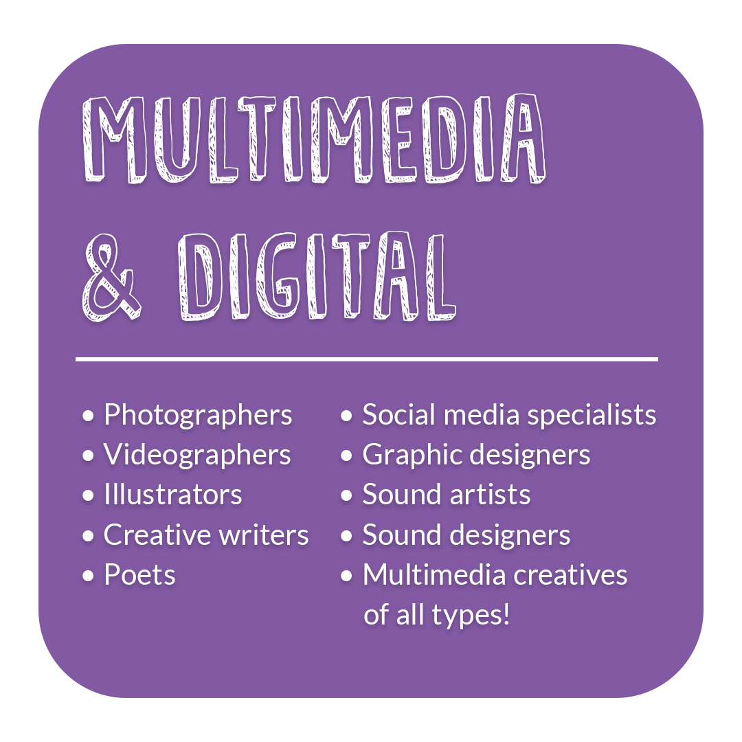 We're building a Talent Pool at DG Unlimited – a comprehensive list of incredible local creatives available for commissions and work!

For more information, visit: dgunlimited.org/talent-pool/