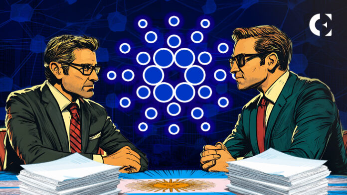 CoinEdition's tweet photo. 🔸 #Argentina has executed its first legally binding smart contract using Cardano’s $ADA.

🔸 This sets a precedent for future crypto-based contracts.

Know more 👉🔗 https://t.co/pJoajHo0en

@MauroAndreoliA @LucasMacchia2 #Cardano https://t.co/Me0MND70jc