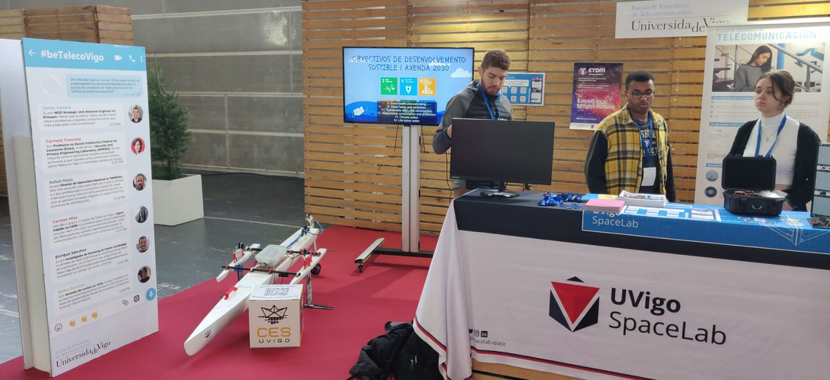 Xa estamos en #Edugal, o  Salón da oferta de educación e formación de Galicia! No noso stand o alumnado preuniversitario poderá atopar, ademais de moita información, o barco solar de <a href="/cesuvigo/">Clean Energy Ship UVigo</a>, drones ou unhas gafas de realidade virtual para experiencias inmersivas
#beTelecoVigo