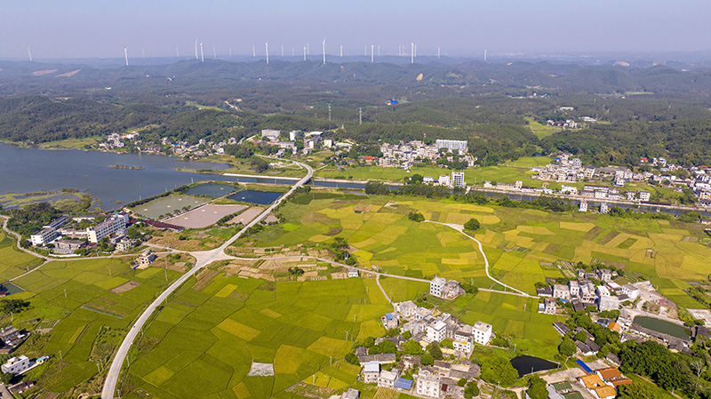 PDChinese's tweet photo. 【山鄉秋景】金秋時節，鄉間農田與河流、群山、村落相互映襯，一步一景，美不勝收。 https://t.co/3heFDYtnzP